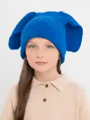 Синий шапка вязанная