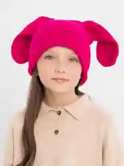 Фуксия шапка вязанная