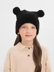 Черный шапка вязанная