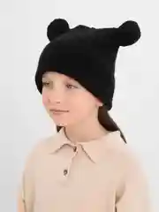 Черный шапка вязанная