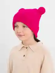 Фуксия шапка вязанная