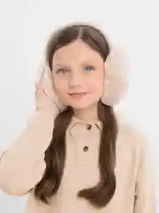 Бежевый наушники меховые