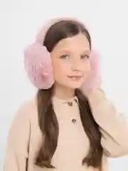 Розовый наушники меховые