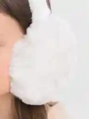 Белый наушники меховые