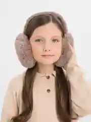 Коричневый наушники меховые