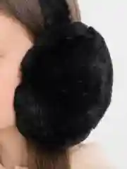 Черный наушники меховые