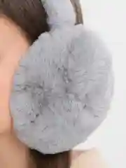 Серый наушники меховые