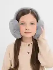 Серый наушники меховые