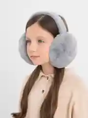 Серый наушники меховые