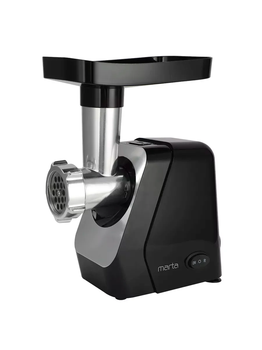 Черный мясорубка электрическая MARTA MT-MG2029C с насадками 2800Вт, черный жемчуг