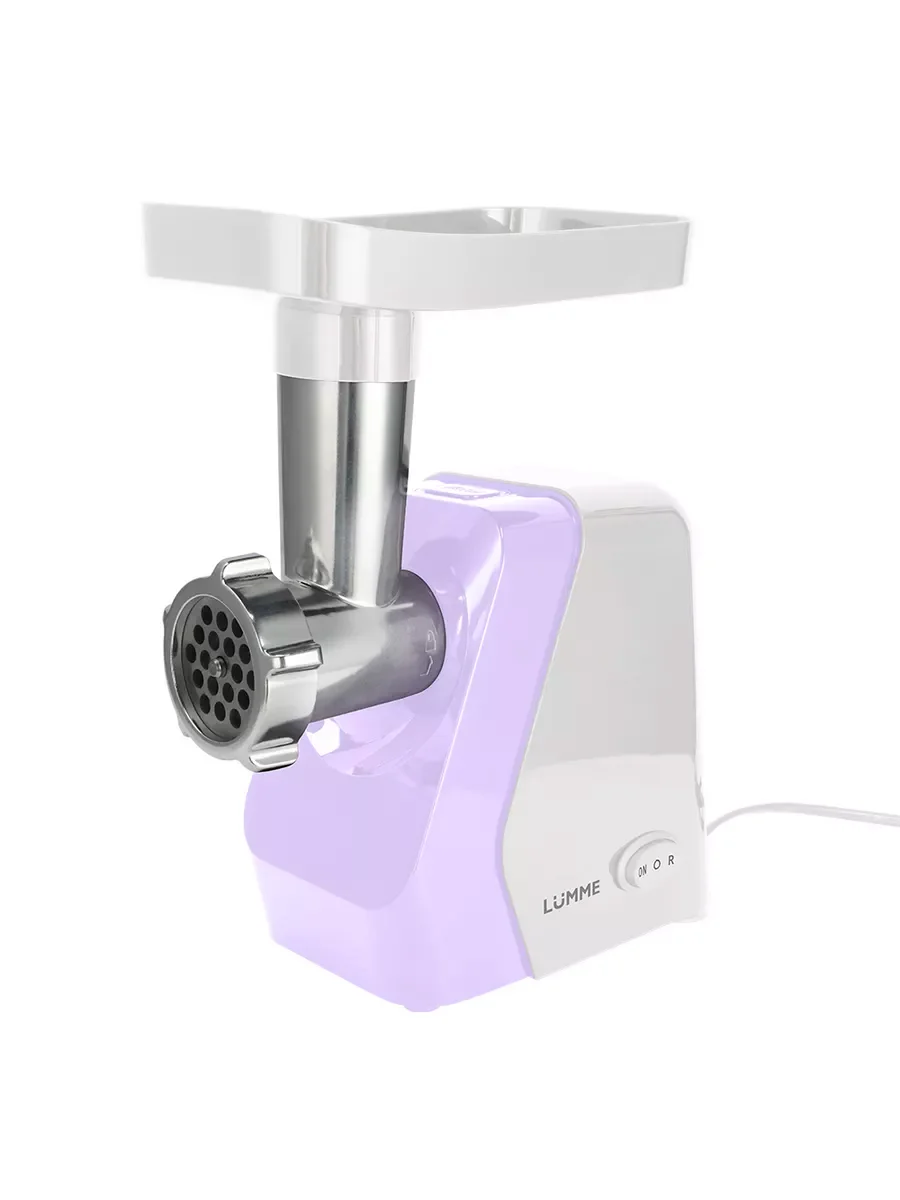 Сиреневый мясорубка электрическая LUMME LU-MG2114B функция реверс сиреневый жемчуг