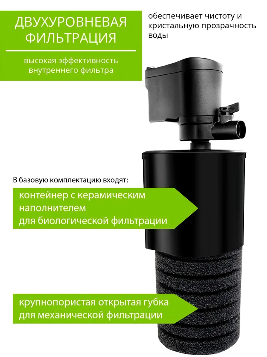 Турбофильтр AQUAEL 1500, внутренний, до 1500 л/ч