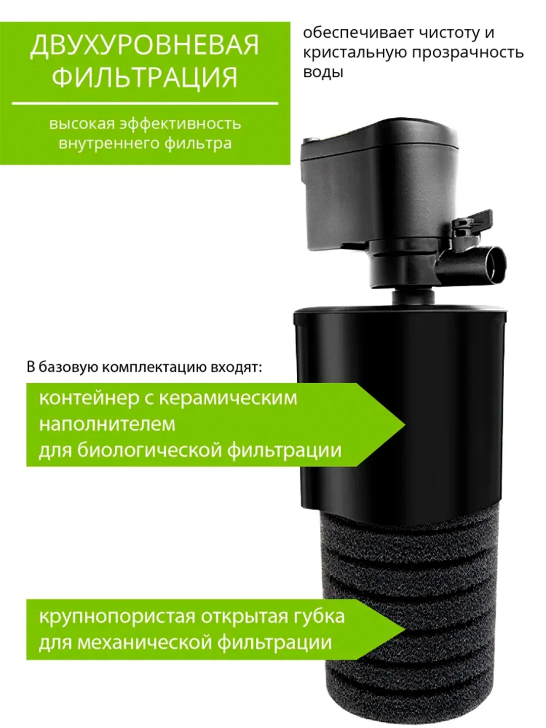 Турбофильтр Акваэль (AQUAEL) 2000 внутренний, до 2000л/ч