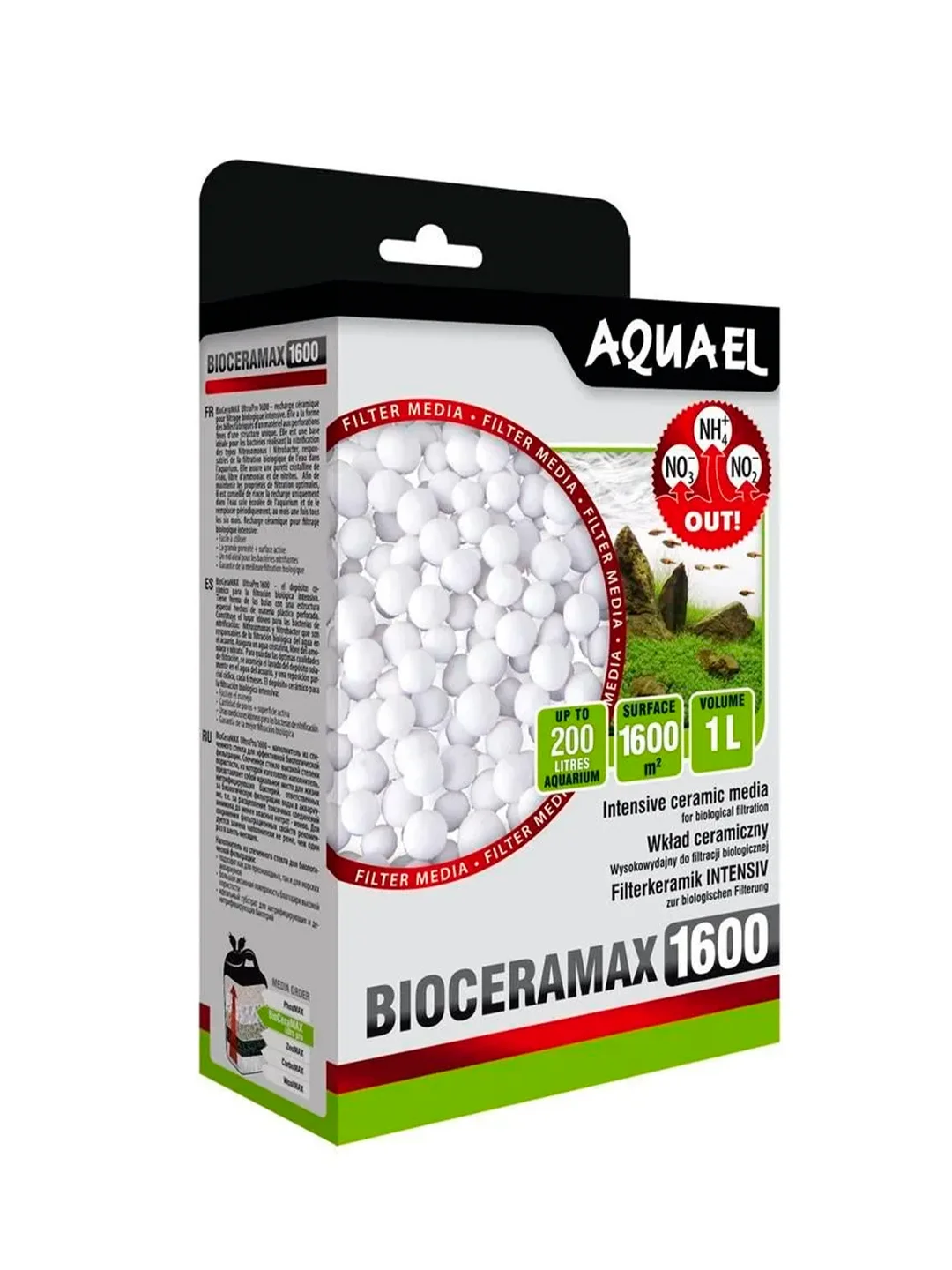Наполнитель фильтра Акваэль BioCeraMax Ultra Pro 1600, 1000 мл