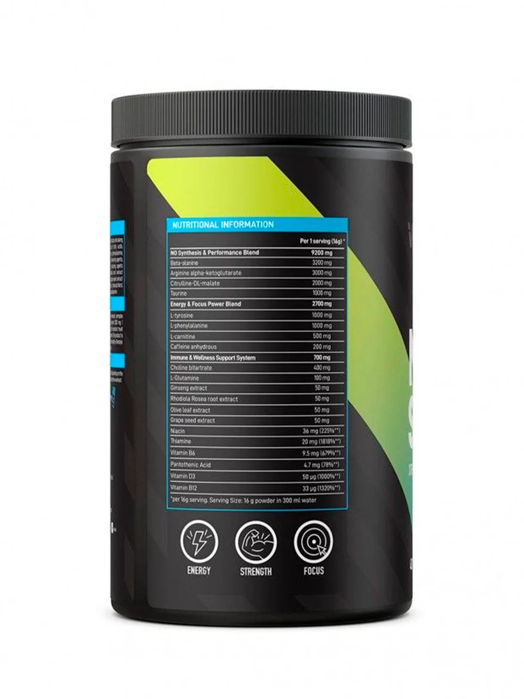 Vplab Elite NOX Starter, Предтренировочный комплекс, 400 г со вкусом фруктового пунша
