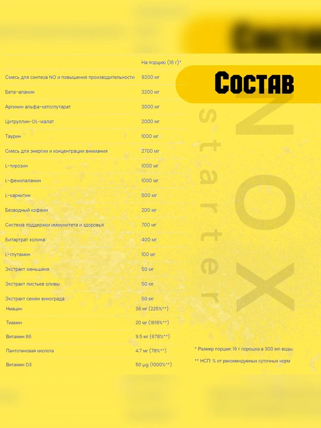 Vplab Elite NOX Starter, Предтренировочный комплекс, 400 г со вкусом фруктового пунша