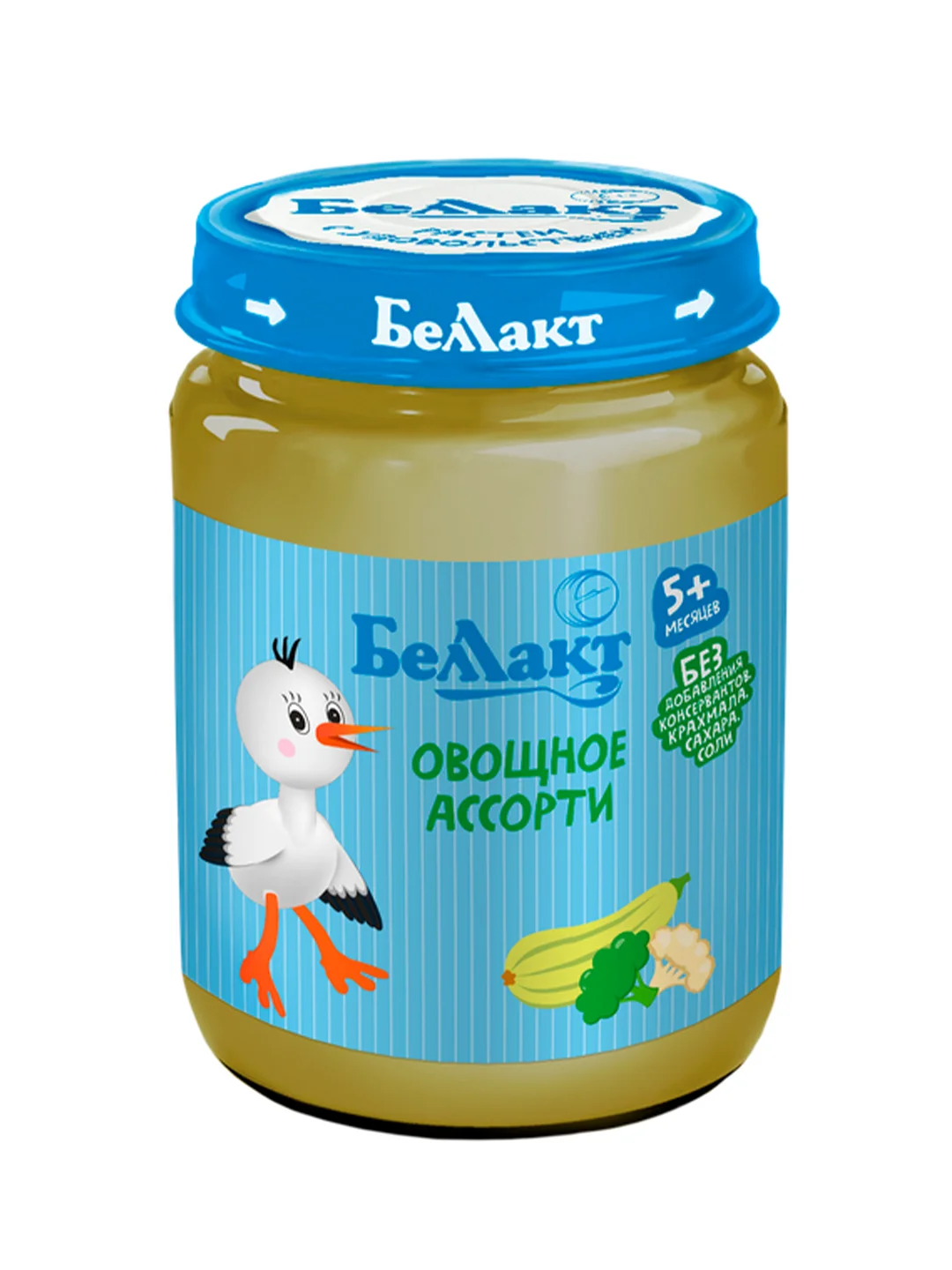 Пюре овощное БЕЛЛАКТ Овощное ассорти, с 5 месяцев, 170г*6шт
