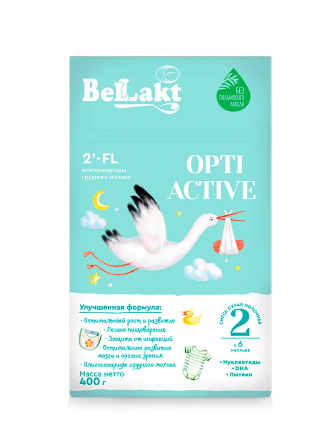 Смесь сухая молочная Bellakt Opti Activе 2 нач.адап. с 6 до 12 месяцев., 400 г