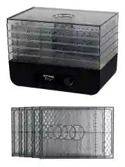 Черный сушилка для овощей и фруктов STINGRAY ST-FD715D 5 уровней, мощность 500 Вт, черный
