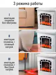 Белый камин электрический STINGRAY ST-FP4202A белый