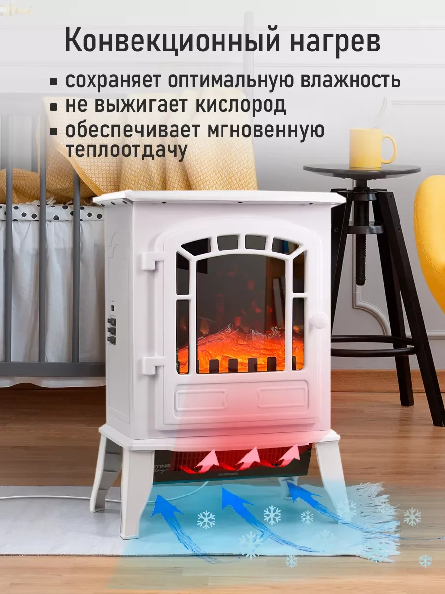 Белый камин электрический STINGRAY ST-FP4202A белый