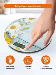 Разноцветный весы кухонные сенсорные HOME ELEMENT HE-SC933 летние цветы