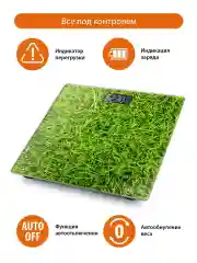 Зеленый home ELEMENT HE-SC906 молодая трава весы напольные сенсор