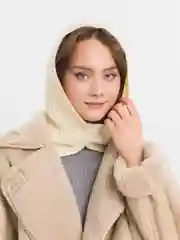 Капор женский вязаный, капюшон