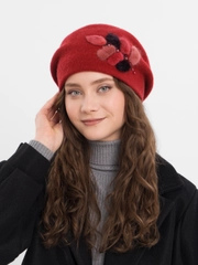 Берет женский, 100% шерсть, два цвета
