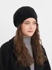 Черный берет женский, два цвета