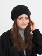 Черный берет женский, два цвета