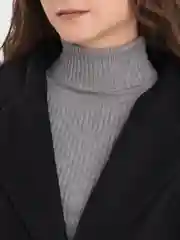 Черный пальто женское oversize прямое Aloha