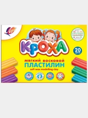 Пластилин 6-20 цветов Луч "Кроха",восковая основа,со стеком