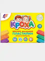 Пластилин 6-20 цветов Луч "Кроха",восковая основа,со стеком
