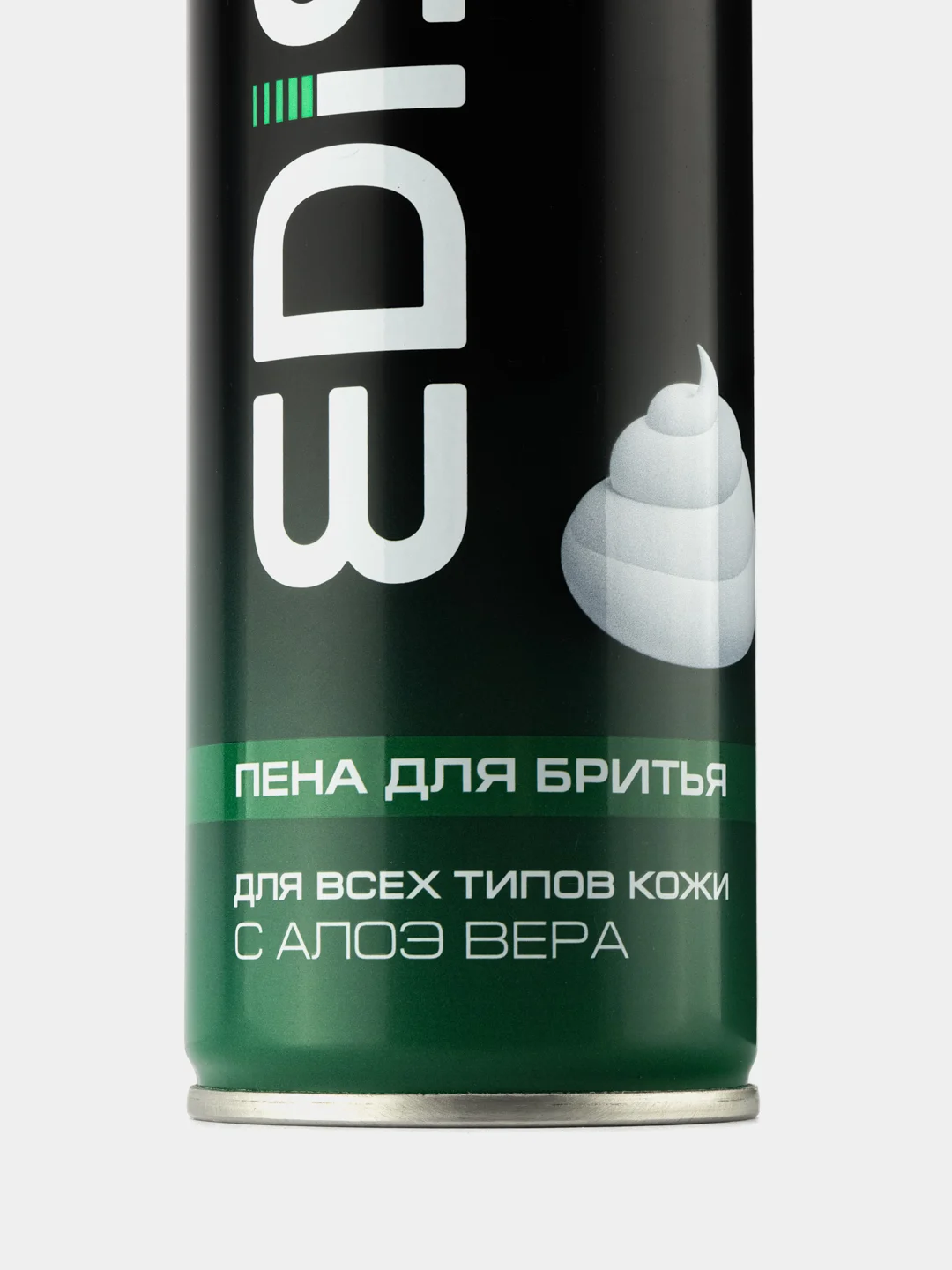 Зеленый пена для бритья, Edison, 300 мл / Мужская пена для бритья с Алоэ вера и витаминами
