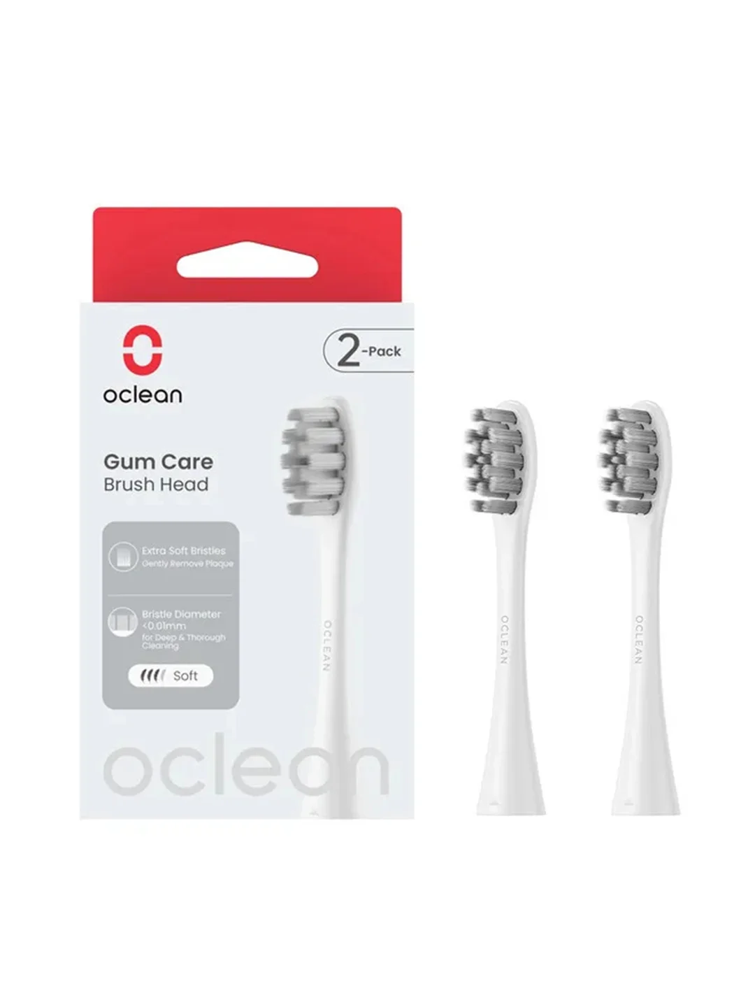 Белый комплект насадок Для чувствительных десен Oclean P1S12 W02 (2шт, Белый) (Новая упаковка)
