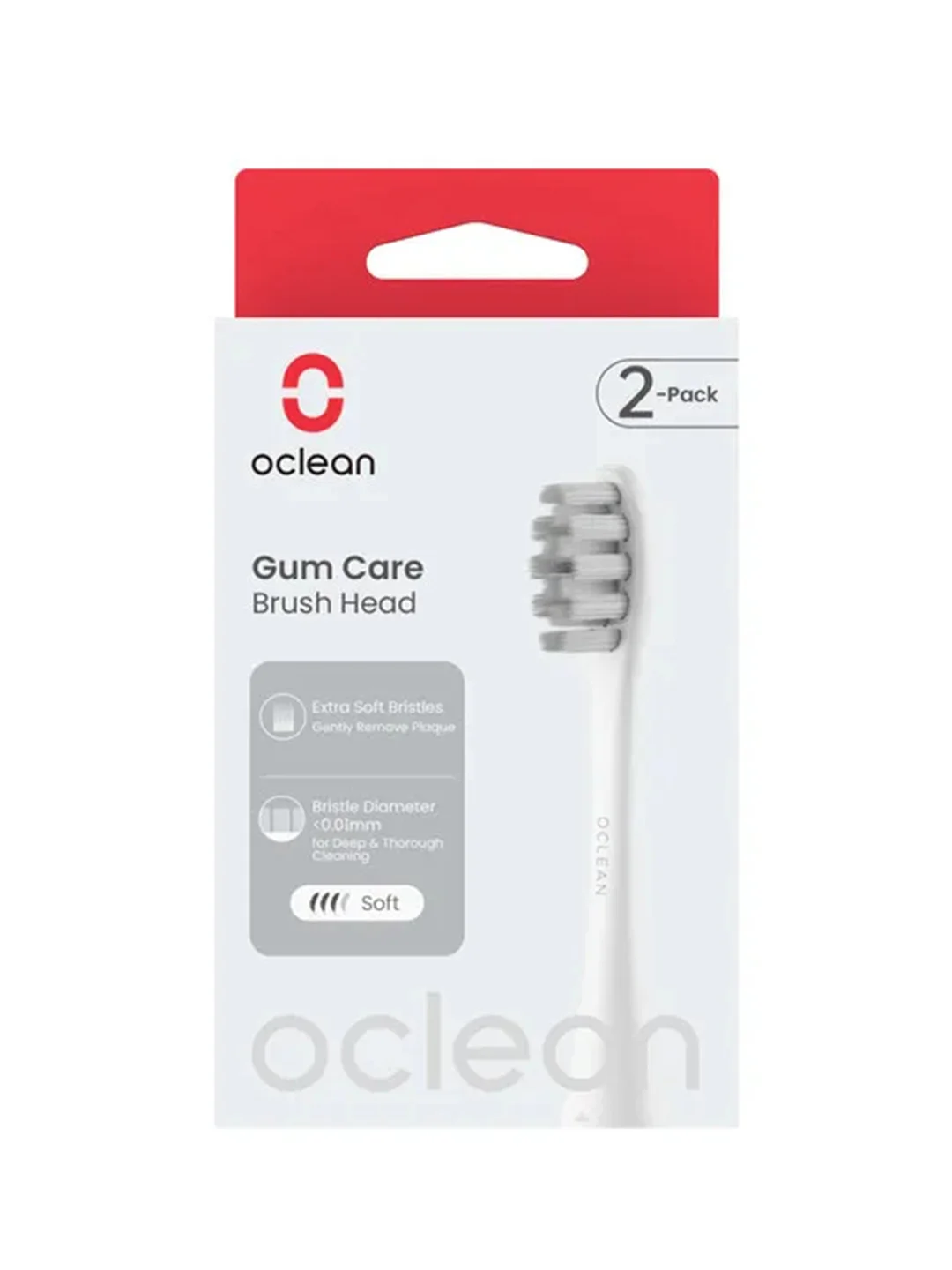Белый комплект насадок Для чувствительных десен Oclean P1S12 W02 (2шт, Белый) (Новая упаковка)