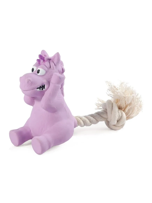 Игрушка Triol MINI DOGS Лошадка с верёвкой, для собак мелких пород, латекс, 8/16,5 см
