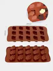 Силиконовая форма для конфет и льда "Двойное сердце"