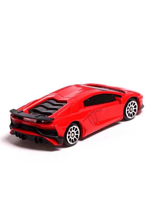 Машина металлическая LAMBORGHINI AVENTADOR LP750-4 SV, 1:64, цвет красный