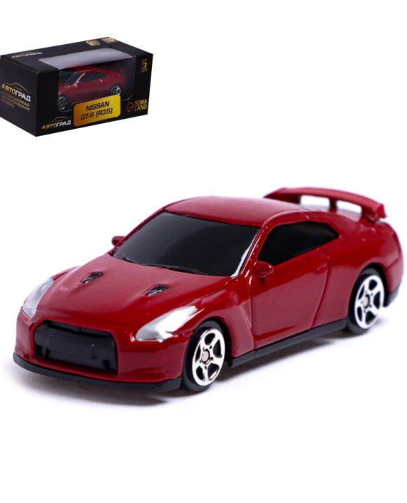 Машина металлическая NISSAN GT-R (R35), 1:64, цвет красный