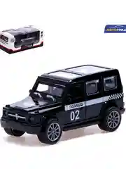 Машинка металлическая Полиция, 1:48, инерция, открываются двери, цвет чёрный