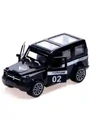 Машинка металлическая Полиция, 1:48, инерция, открываются двери, цвет чёрный