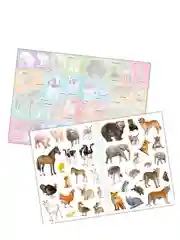 Наклейки многоразовые Мамы и малыши, формат А4
