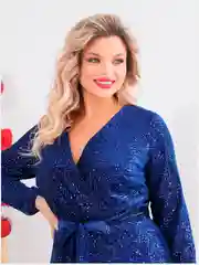Синий платье женское, вечернее