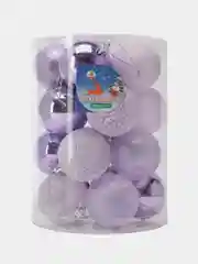 Аметистовый набор ёлочных игрушек шаров украшения 20 штук, 6 см