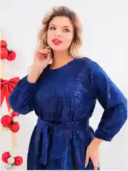 Темно-синий платье женское, большие размеры