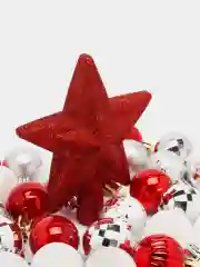 Белый набор елочных игрушек, 30 штук, новогодние шары