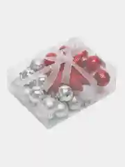 Белый набор елочных игрушек, 30 штук, новогодние шары