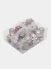 Розовый набор елочных игрушек, 30 штук, новогодние шары